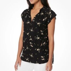 Buffalo David Bitton Black Floral Blouse